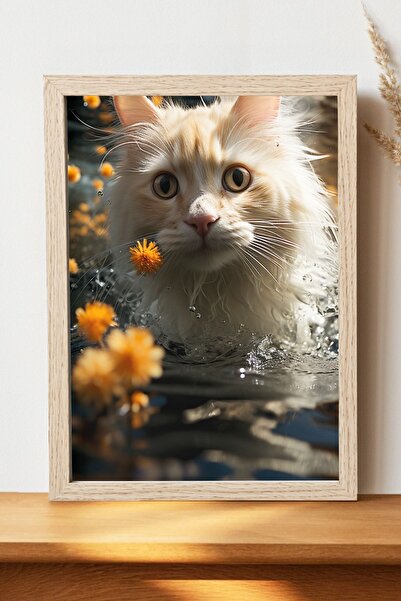 Luna Marissa Αφίσα γάτας - Αφίσα τοίχου από γυαλιστερό χαρτί χωρίς πλαίσιο