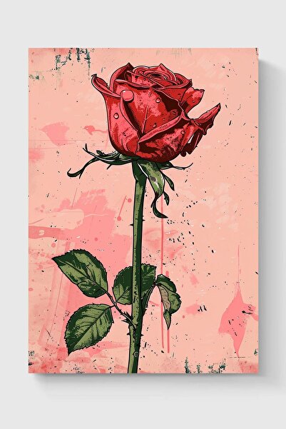 Luna Marissa Αφίσα με κόκκινο τριαντάφυλλο χωρίς πλαίσιο