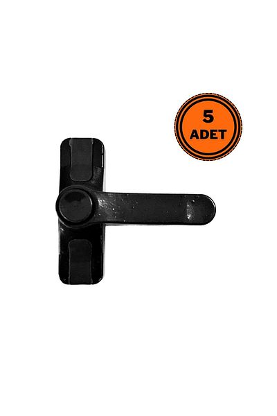 EYM 5 Pieces Black Pvc Child Safety Door - Button Lock