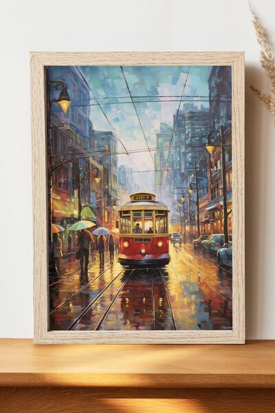 Luna Marissa Αφίσα τρόλεϊ - Αφίσα ψηφιακής τέχνης από χοντρό χαρτί χωρίς πλαίσιο