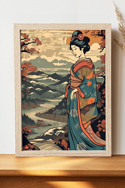 Luna Marissa Αφίσα ιαπωνικής γκέισας - Αφίσα τοίχου από γυαλιστερό χαρτί χωρί...