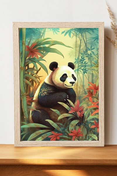 Luna Marissa Αφίσα Panda - Αφίσα τοίχου από γυαλιστερό χαρτί χωρίς πλαίσιο