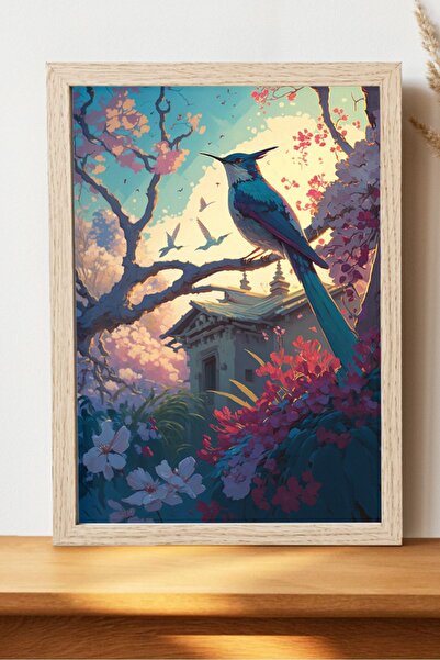 Luna Marissa Εικονογράφηση αφίσα πουλιών - Αφίσα ψηφιακής τέχνης από χοντρό χ...