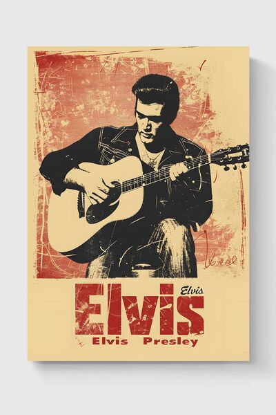Luna Marissa Ρετρό αφίσα του Ελβίς Πρίσλεϋ χωρίς πλαίσιο τοίχου