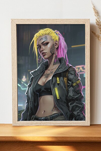 Luna Marissa Αφίσα Cyberpunk - Αφίσα τοίχου από γυαλιστερό χαρτί χωρίς πλαίσιο