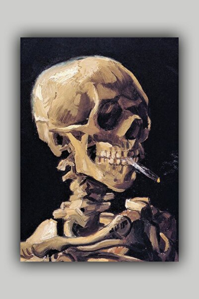 Luna Marissa Αφίσα σκελετού με τσιγάρα - Αφίσα τοίχου χωρίς πλαίσιο