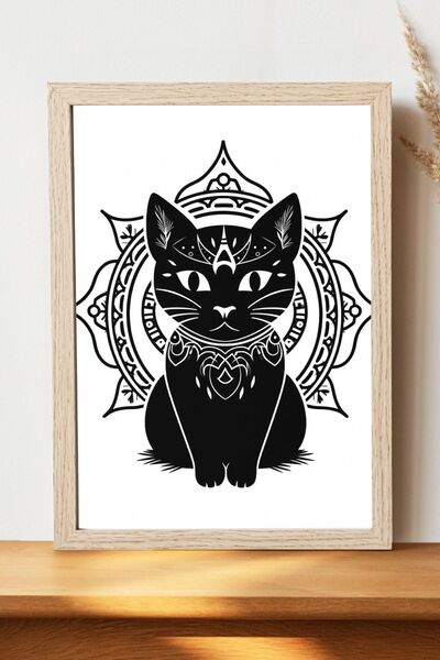 Luna Marissa Αφίσα γάτας - Αφίσα τοίχου από γυαλιστερό χαρτί χωρίς πλαίσιο