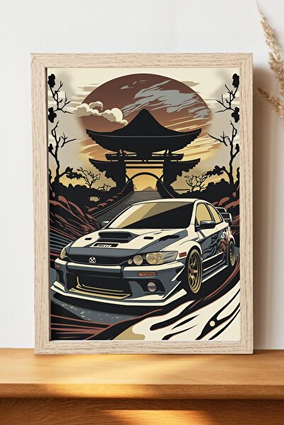 Luna Marissa Mitsubishi Lancer Evo Poster - Çerçevesiz Parlak Kağıt Araba Pos...