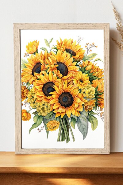 Luna Marissa Αφίσα ηλιόσπορων - Αφίσα τοίχου από γυαλιστερό χαρτί χωρίς πλαίσιο