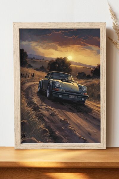 Luna Marissa Αφίσα Porsche - Αφίσα ψηφιακής τέχνης από χοντρό χαρτί χωρίς πλα...