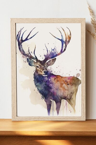 Luna Marissa Καλλιτεχνική αφίσα ελαφιών - Χοντρό χαρτί χωρίς πλαίσιο, ψηφιακή...