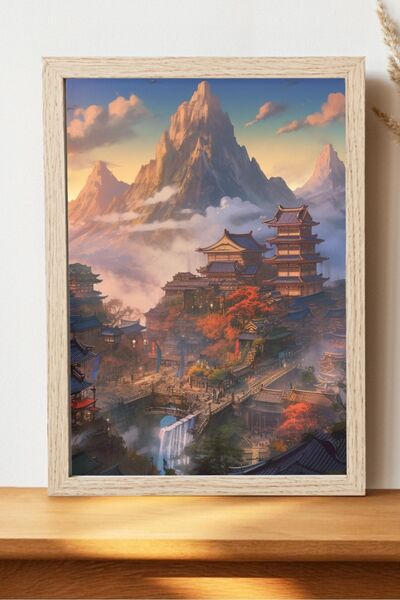 Luna Marissa Καλλιτεχνική αφίσα κινεζικού τοπίου - Ψηφιακή αφίσα τέχνης χωρίς...
