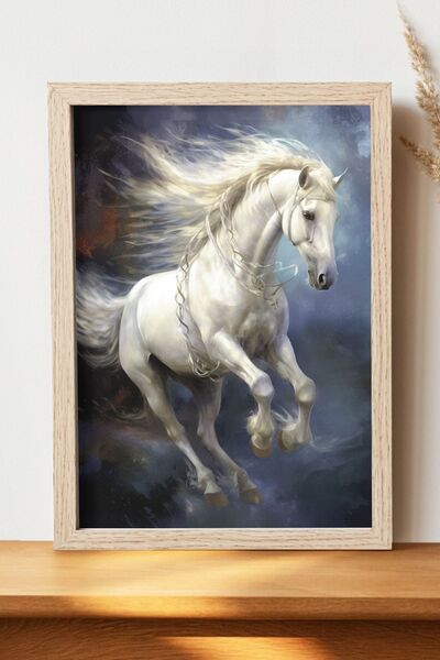 Luna Marissa Αφίσα Λευκό Άλογο - Αφίσα τοίχου από γυαλιστερό χαρτί χωρίς πλαίσιο