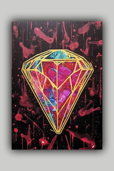 Luna Marissa Ρετρό αφίσα με διαμάντια χωρίς πλαίσιο τοίχου