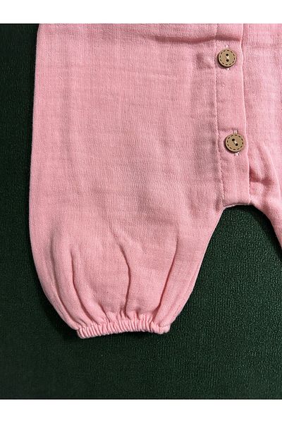 Limones Pink Sleeveless Summer Muslin - 100% Cotton, for Baby Girl