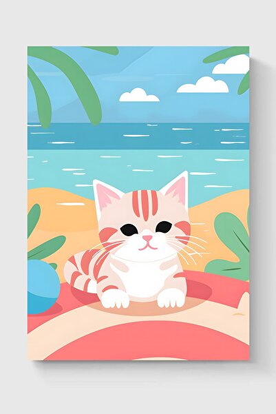 Luna Marissa Αφίσα χαριτωμένης γάτας χωρίς πλαίσιο τοίχου