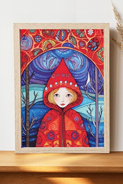 Luna Marissa Αφίσα Κοκκινοσκουφίτσας - Αφίσα τοίχου από γυαλιστερό χαρτί χωρί...