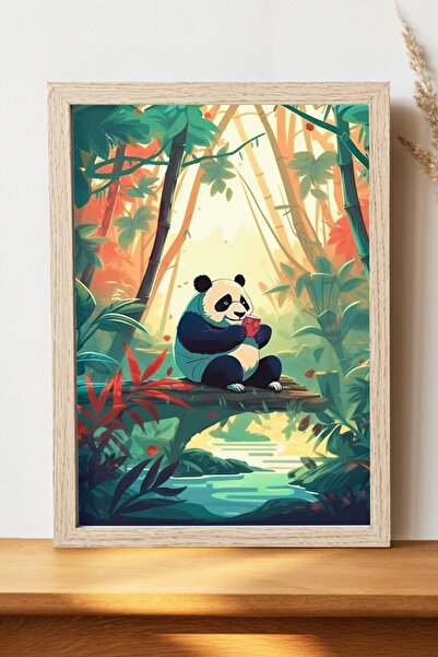 Luna Marissa Αφίσα Panda - Αφίσα τοίχου από γυαλιστερό χαρτί χωρίς πλαίσιο