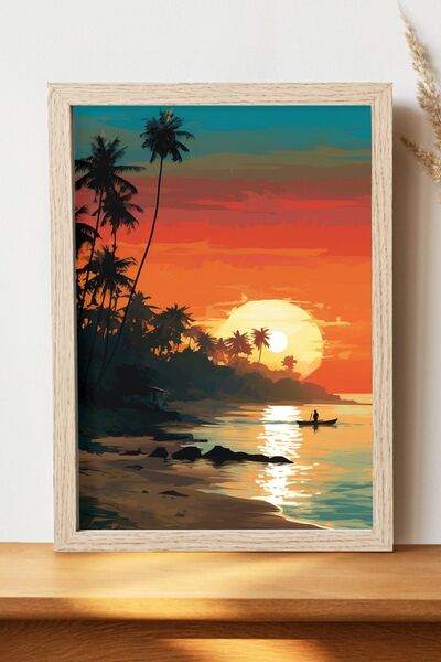 Luna Marissa Αφίσα τοπίων - Αφίσα τοίχου από γυαλιστερό χαρτί χωρίς πλαίσιο