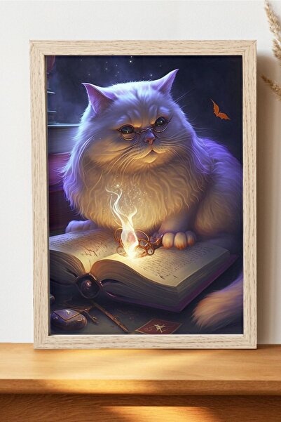 Luna Marissa Αφίσα Wise Cat - Αφίσα ζώων χωρίς πλαίσιο ψηφιακής τέχνης