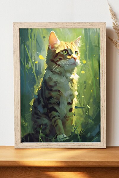 Luna Marissa Αφίσα γάτας - Αφίσα τοίχου από γυαλιστερό χαρτί χωρίς πλαίσιο