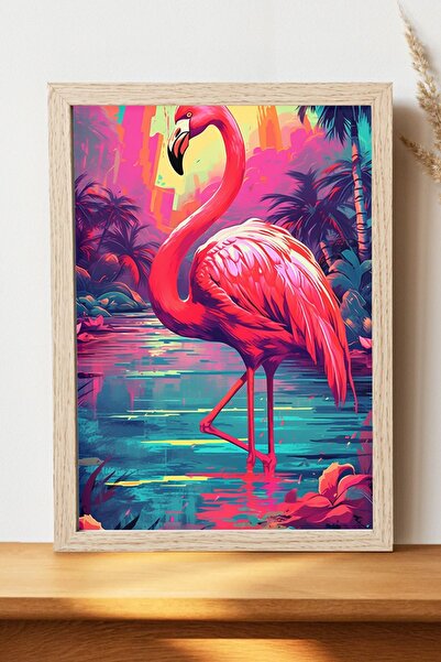 Luna Marissa Αφίσα Flamingo - Αφίσα τοίχου από γυαλιστερό χαρτί χωρίς πλαίσιο