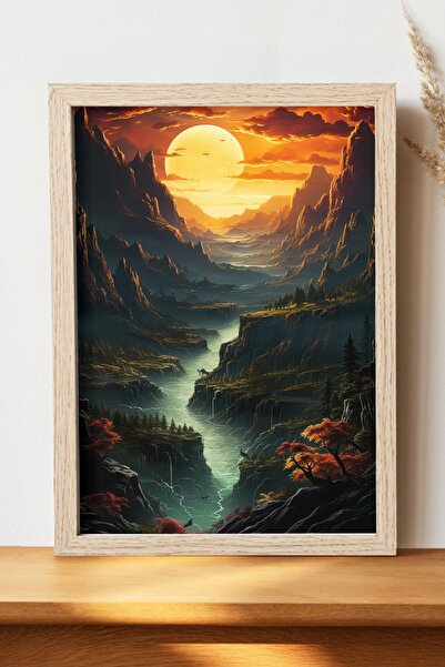 Luna Marissa Αφίσα τοπίων - Αφίσα τοίχου από γυαλιστερό χαρτί χωρίς πλαίσιο