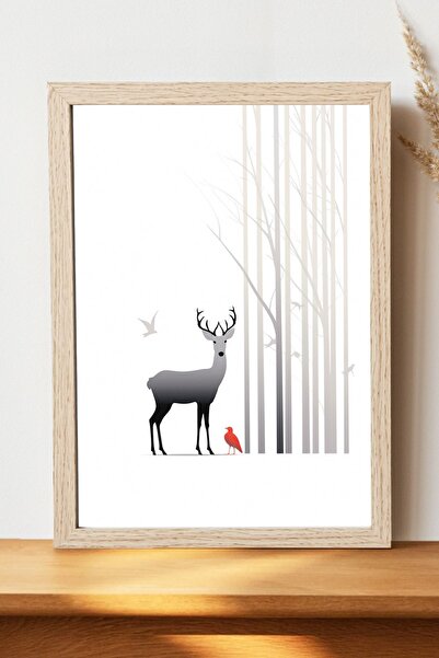 Luna Marissa Αφίσα ελαφιών - Αφίσα τοίχου από γυαλιστερό χαρτί χωρίς πλαίσιο