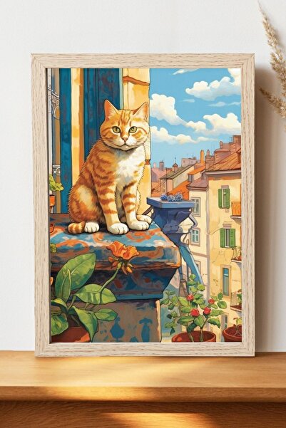 Luna Marissa Αφίσα γάτας - Αφίσα τοίχου από γυαλιστερό χαρτί χωρίς πλαίσιο