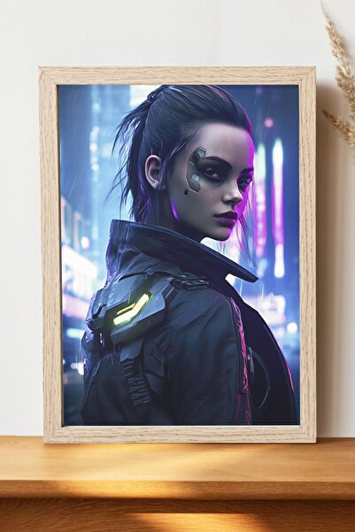 Luna Marissa Αφίσα Cyberpunk - Αφίσα τοίχου από γυαλιστερό χαρτί χωρίς πλαίσιο