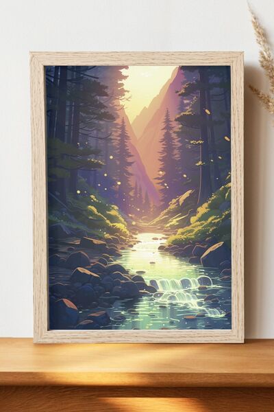 Luna Marissa Αφίσα με σκηνικό του δάσους - Αφίσα τοίχου από γυαλιστερό χαρτί ...