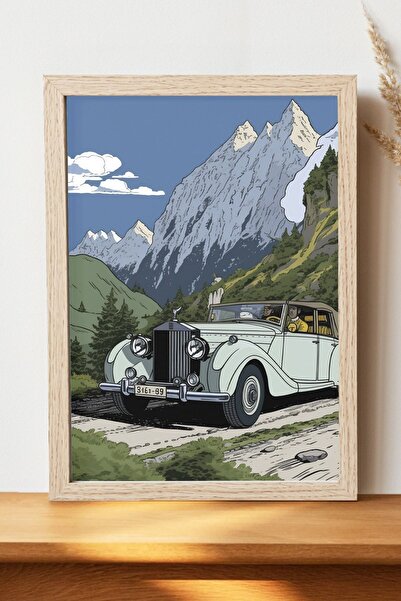 Luna Marissa Vintage αφίσα αυτοκινήτου - Αφίσα αυτοκινήτου από γυαλιστερό χαρ...