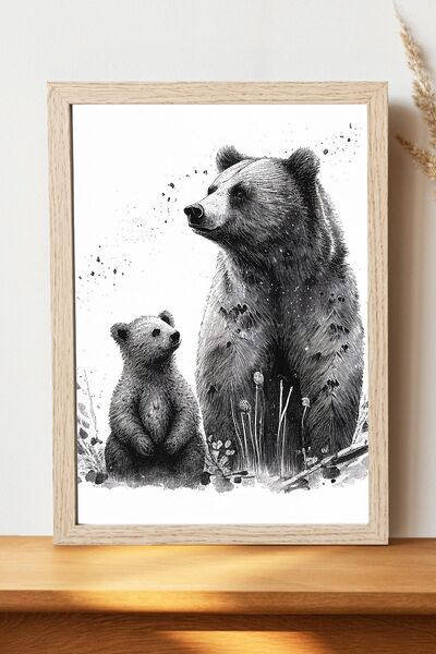 Luna Marissa Αφίσα με αρκούδα - Αφίσα τοίχου από γυαλιστερό χαρτί χωρίς πλαίσιο