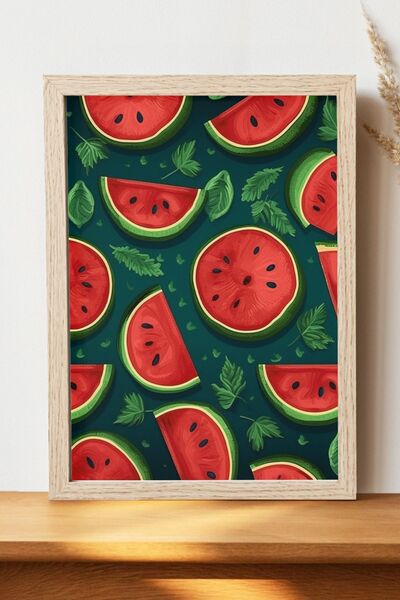 Luna Marissa Αφίσα Καρπούζι - Αφίσα τοίχου από γυαλιστερό χαρτί χωρίς πλαίσιο