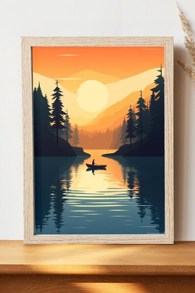 Luna Marissa Αφίσα τοπίων - Αφίσα τοίχου από γυαλιστερό χαρτί χωρίς πλαίσιο