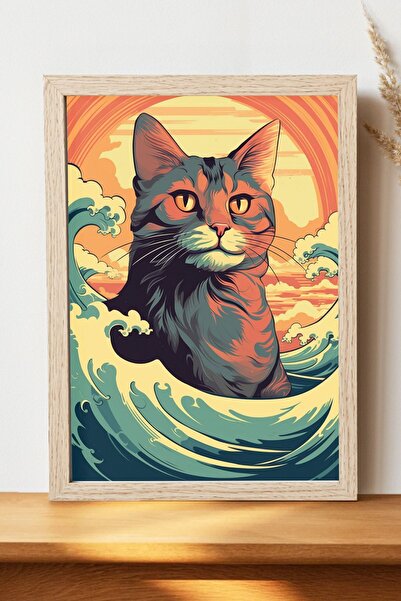 Luna Marissa Αφίσα γάτας - Αφίσα τοίχου από γυαλιστερό χαρτί χωρίς πλαίσιο