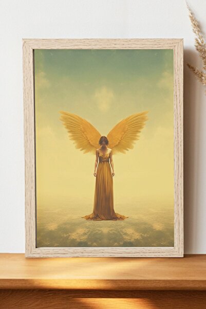 Luna Marissa Γυναικεία αφίσα με φτερά - Αφίσα τοίχου από γυαλιστερό χαρτί χωρ...