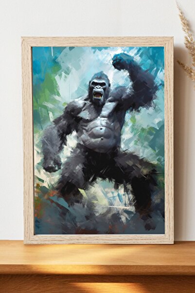 Luna Marissa Καλλιτεχνική αφίσα γορίλας - Αφίσα ψηφιακής τέχνης από γυαλιστερ...