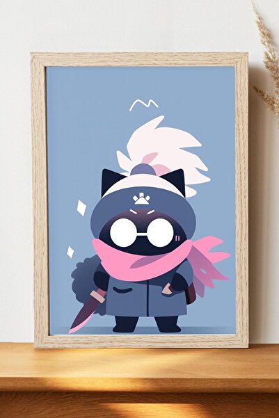 Luna Marissa Αφίσα γάτας - Αφίσα τοίχου από γυαλιστερό χαρτί χωρίς πλαίσιο