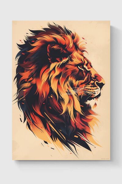 Luna Marissa Καλλιτεχνική αφίσα λιονταριού χωρίς πλαίσιο τοίχου