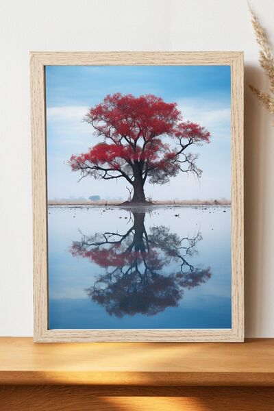 Luna Marissa Αφίσα Κόκκινο Δέντρο - Αφίσα τοίχου από γυαλιστερό χαρτί χωρίς π...
