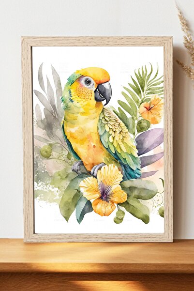 Luna Marissa Αφίσα κίτρινου παπαγάλου - Αφίσα τοίχου από γυαλιστερό χαρτί χωρ...