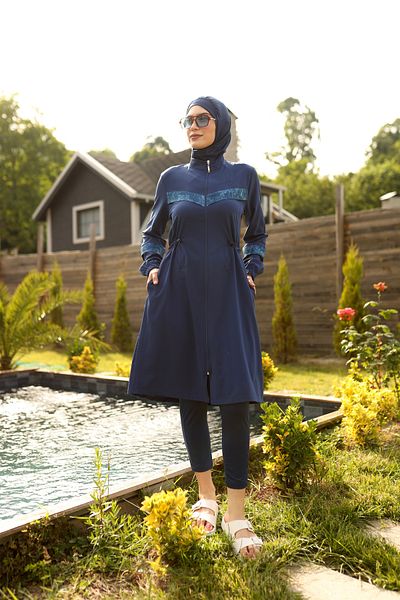 ButikKardelen Νέα σεζόν Camelya Hijab μαγιό - Four Pieces 10366