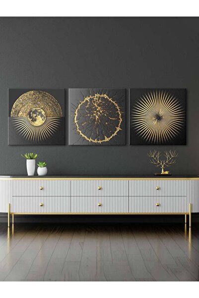Voovart Kanvas Duvar Tablosu 3'lü Canvas Tablo Seti - Voov4080