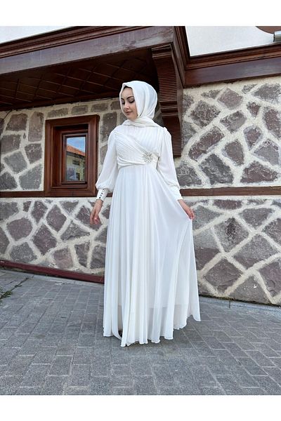 sümeyra Νυφικό Star White Chiffon