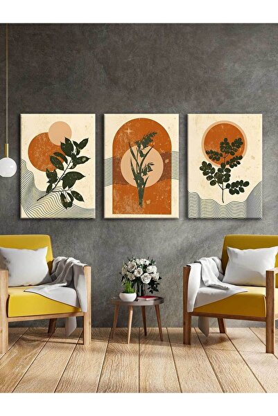 Voovart Kanvas Duvar Tablosu 3'lü Canvas Tablo Seti - Voov4130