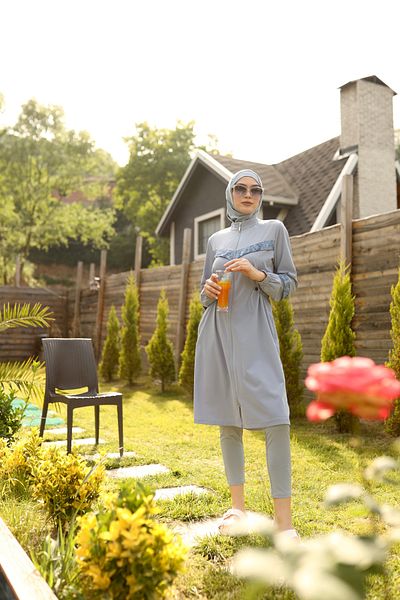 ButikKardelen New Season Camellia Hijab Swimsuit - Four Pieces 10366