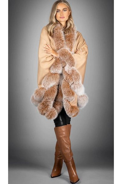 janbely Camel Poncho