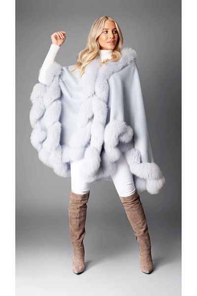 janbely Blue Poncho