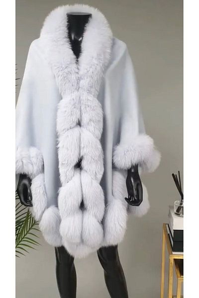 janbely Blue Poncho